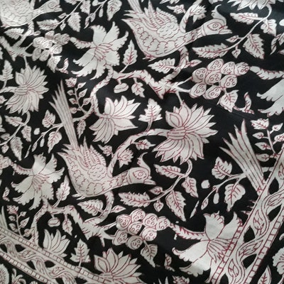 Kantha Quilt Indian Quilt Block Print Quilt Bedspread Bohemian Boho ...