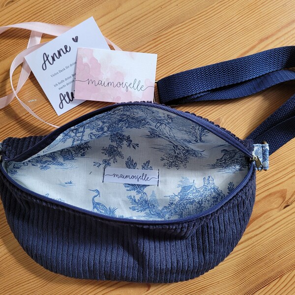 Make-up-Tasche Mit Blumen-Motiv – Kulturbeutel Aus Leinen, Wasserdichtes Futter, 25x19 Cm