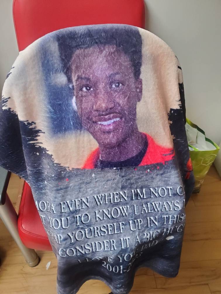 A Hug From Heaven Memorial Blanket | Personalized Remembrance Gift | Blanket With a Photo