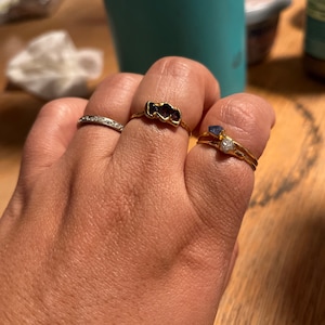 Customer photo from Deborah, Dainty Raw Tanzanite Ring in Sterling Silver