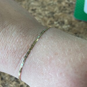 10K Yellow Gold Mariner Anchor Link Chain Bracelet - 2.3mm, 8 Inches - Solid Italy