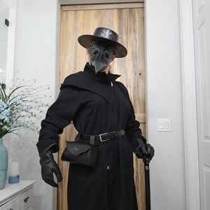UNHOLY Coat Extra Large Hood Mens Black Magic Dark Goth Asymmetric Regal  Reaper Ritual Long Coat Wiccan Pagan Witch Craft Plague Doctor 