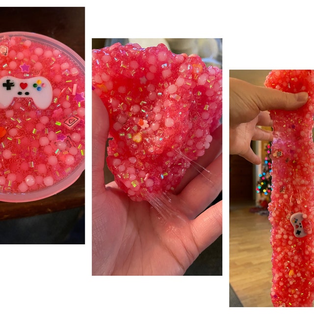 Bingsu Slushie Slime Gamer Girl SCENTED pink crystal clear bingsu an –  CatsCraftSlime