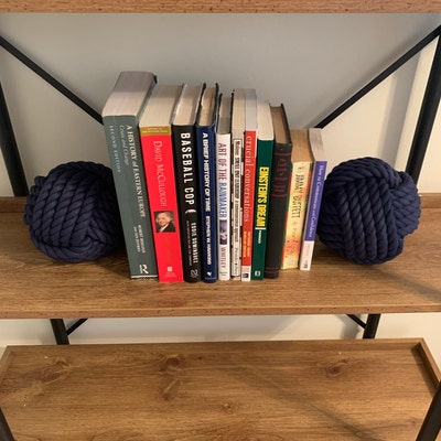 Nautical Bookends Rope Bookends Nautical Gift Monkey Fist Knot Bookends ...