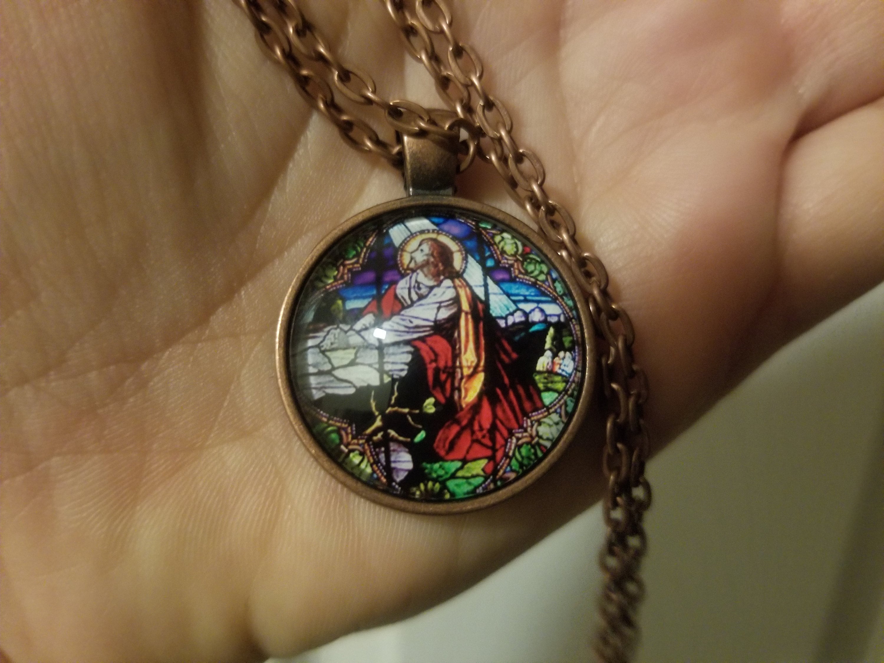Jesus Christ Praying • Jesus Christ Jewelry • Christian Jewelry • Christian Gifts • Religious Gift • Christian Necklace • Jesus Jewelry