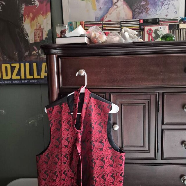 Black Tuxedo Vest DiBanGu Black Tuxedo Suit Vest Paisley Tie Set