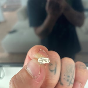 Customer photo, Stick of Butter Earrings
