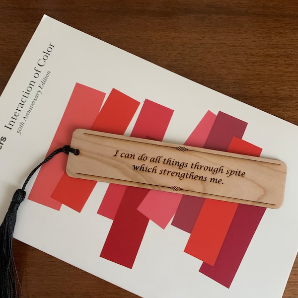 Custom Message Engraved Wood Bookmark - Perfect Personalized Gift ...