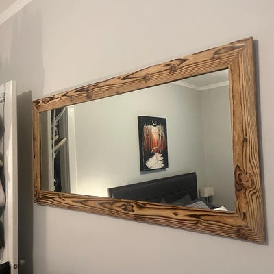 Rustic Framed Mirror Rustic Décor 30 X 30 Vanity Mirror, Vintage Mirror