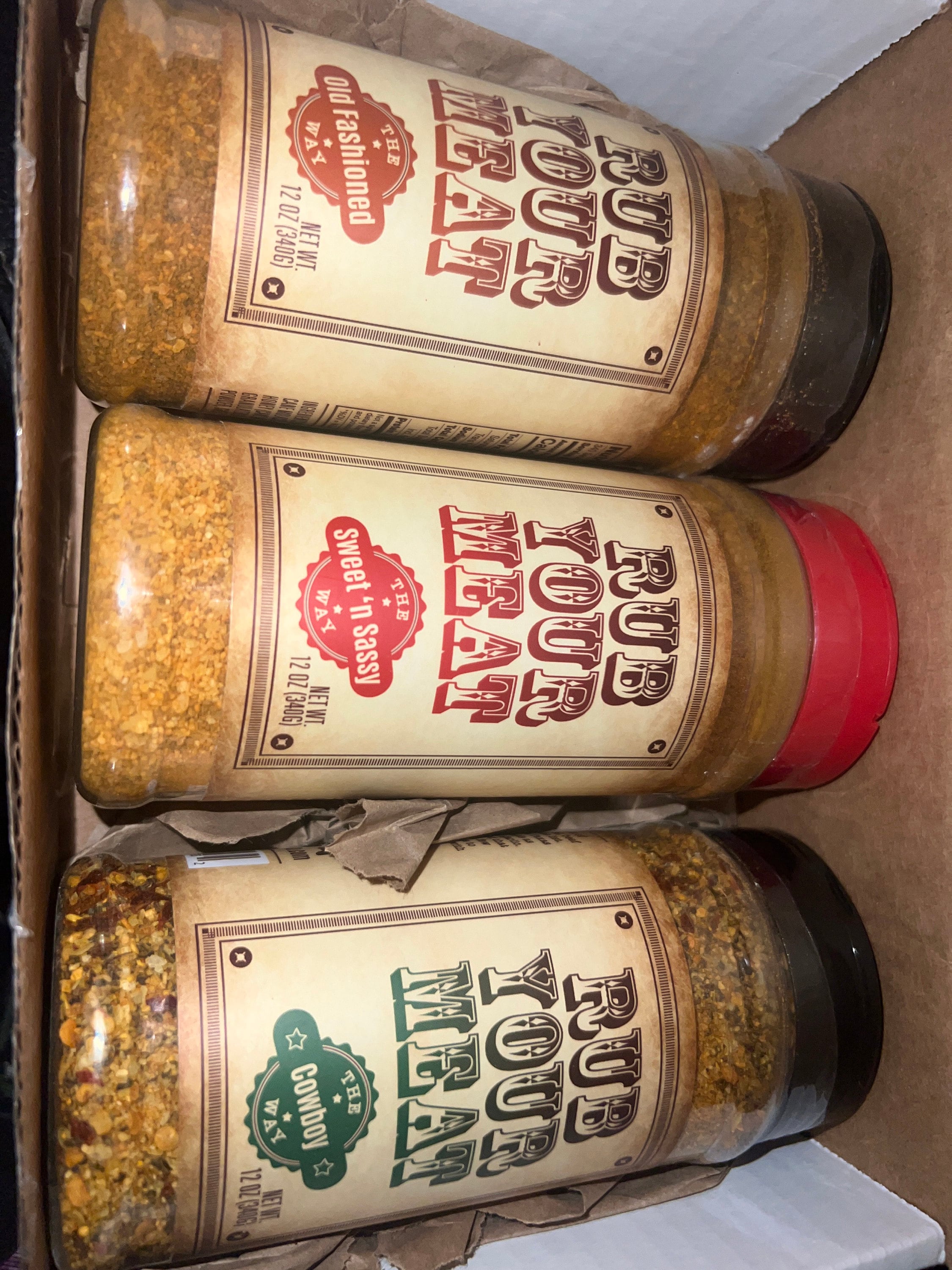 Ultimate BBQ Seasoning Trio - 3 Large Rub Your Meat Bottles