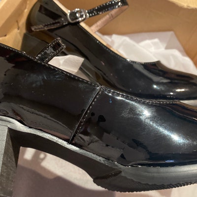 New Handmade Genuine Leather Women's Mary Janes Shoes,5cm Mid-heel ...