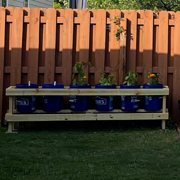 5 Gallon Bucket Planter Rack for 6 Buckets - Etsy