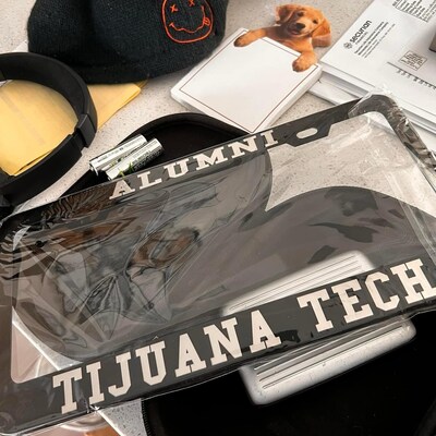 YOUR TEXT (SpyAgency font) Customized Laser Engraved Marking 100% Stainless Steel License Plate