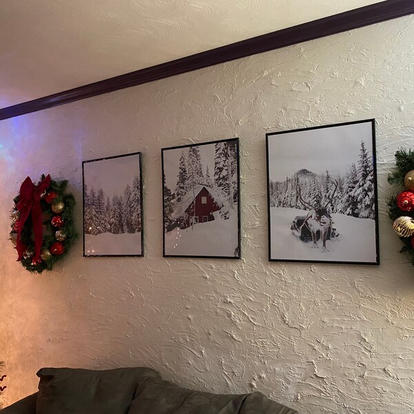 Winter Wonderland Printable Set of 3 Piece. Christmas Gallery Wall Art ...