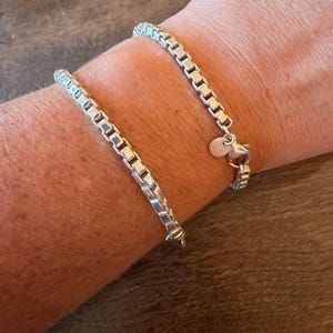 Tiffany & Co. Venetian Box Link Sterling Silver Bracelet or