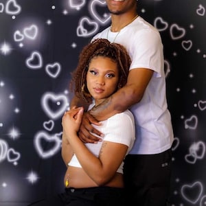images Backdrop Aesthetic Early 2000S Couple Photoshoot early 2000s heart photography backdrop birthday party photo backdrop valentine s day black white vinyl photo booth background