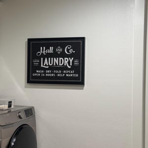 Personalized Laundry Room Sign - Etsy