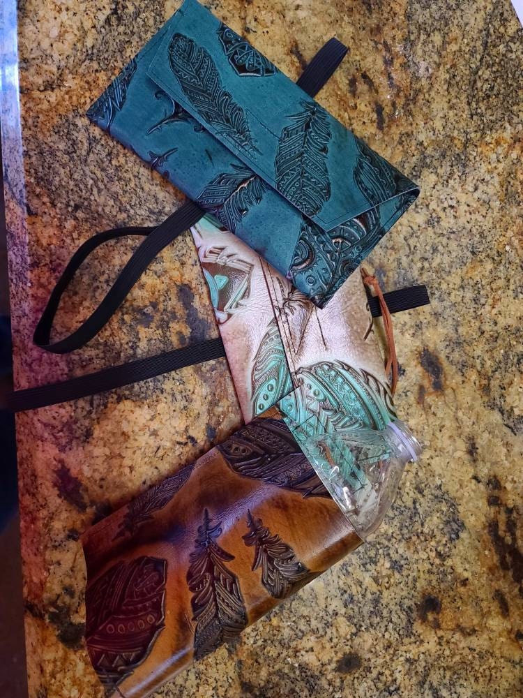 Leather Saddle phone holder Saddle sack Pommel bag phone pouch Western phone case