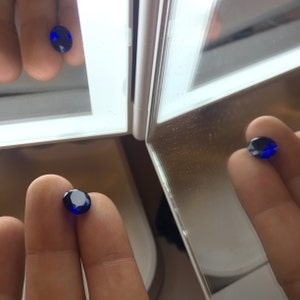 Synthetic Sapphire Lab Created Gemstone Blue Spinel Diamond Cut