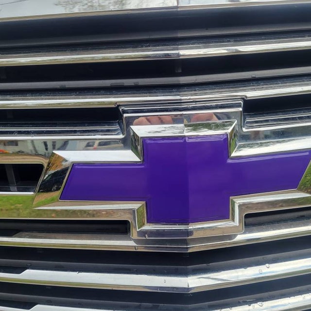 Gloss Purple Chevy Emblem Vinyl Wrap Kit 2 Sheets Etsy