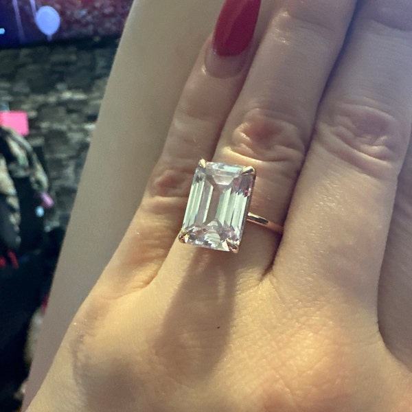 1ct Solitaire Engagement Ring for Women Gold Stacking Iconic Leaf Ring ...