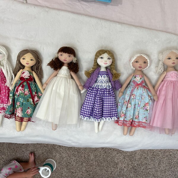 Little 12 Stuffed Rag Doll Without Clothes Handmade Rag Doll - Etsy