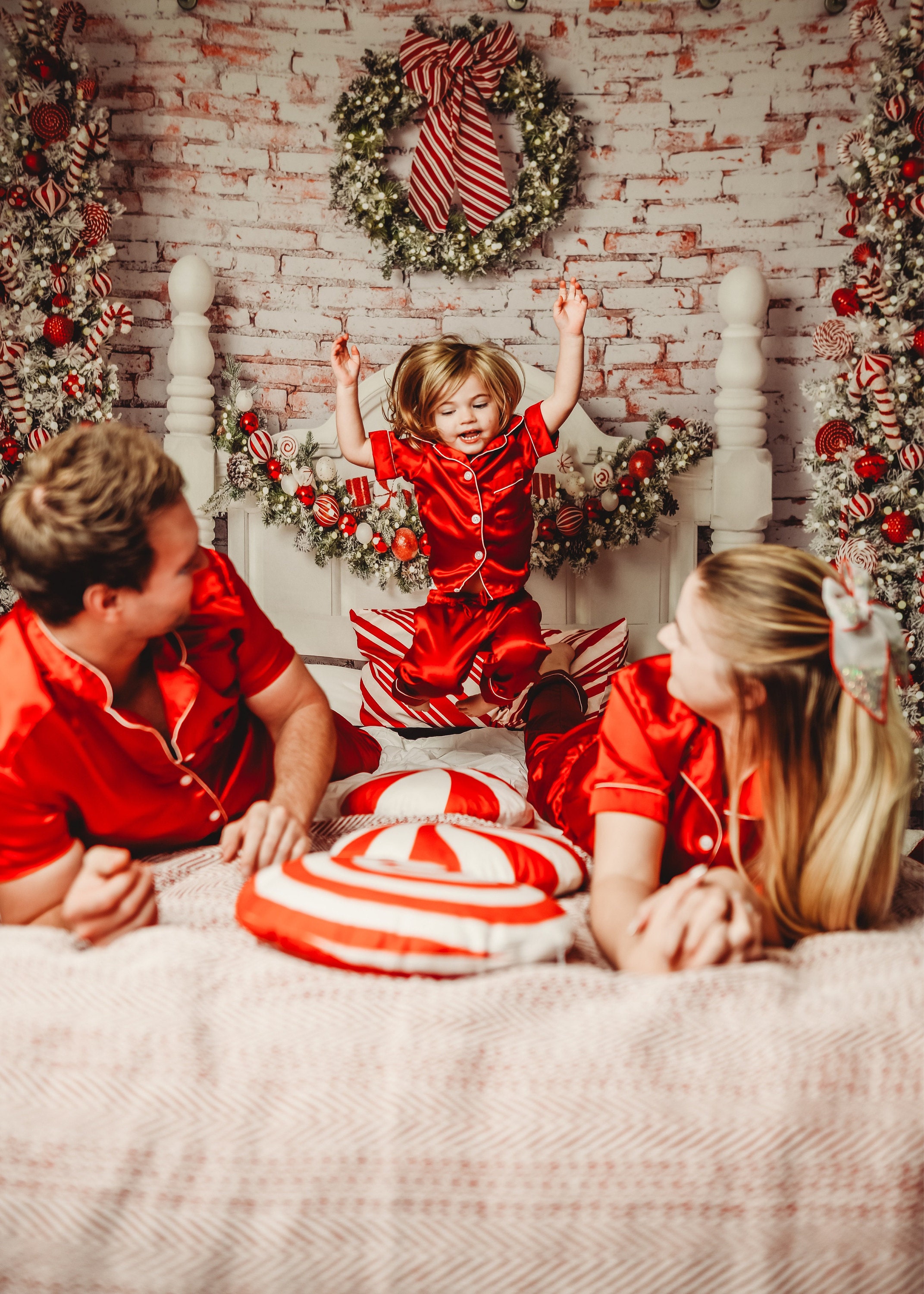 Matching Christmas Pajamas Shirt short pant set for family party and holiday stay. Matching boy girl pyjamas available.