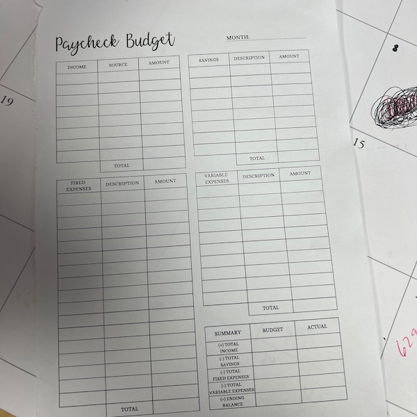 BILL PAYMENT Classic Happy Planner Inserts, Happy Planner Classic ...