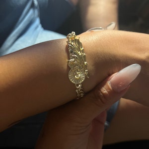 San Judas Tadeo Bracelet - Stainless Steel 24K Gold Plated Catholic Saint Jude Bracelet For Men