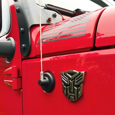 2x Chrome Black Transformers Autobots Emblem – Universal Fender Door Body Kit