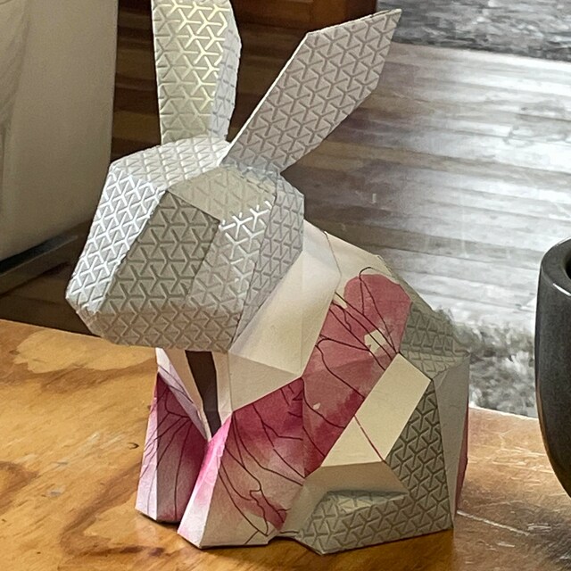 Rabbit Paper Model , Bunny Paper Model ,papercraft , DIY