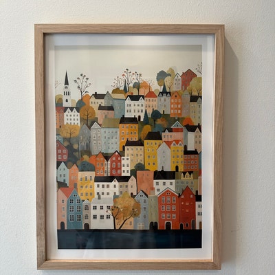 Paris Art Print Entryway Wall Decor Modern Watercolor Art Print Modern