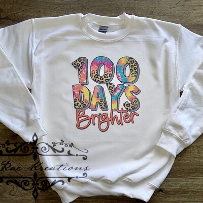 Happy 100 Days of School PNG, 100 Days Brighter, Tie Dye, Teacher ...