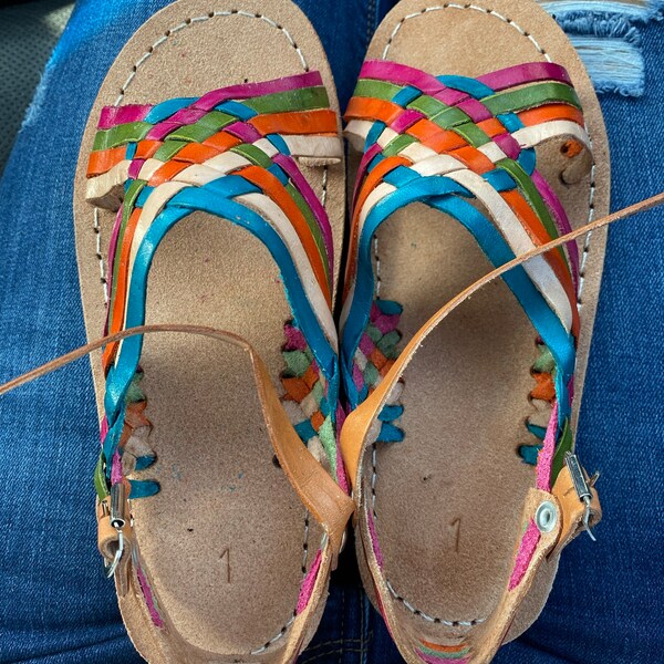 Size 25 Kid's Huarache Sandals - Rainbow