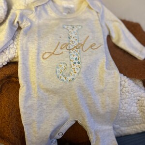 Baby Girls Winter Romper Floral Embroidery Hat Set main image 1