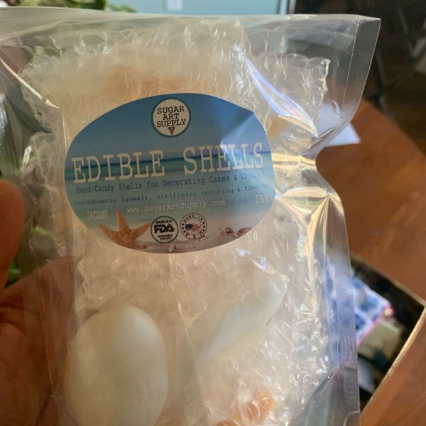 Hard Candy Edible Sugar Shells Very Detailed Cupcake or Cake Topper ...