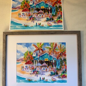 Soggy Dollar Bar, British Virgin Islands, Caribbean Beach Art, BVI