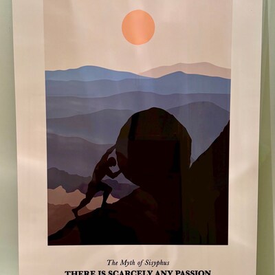Sisyphus Poster, Sisyphus Wall Art, Sisyphus the Myth, Sisyphus Print ...