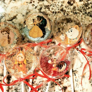 Beauty and The Beast Inspired Lollipops - Beauty and The Beast Party Favors - Beauty and The Beast Inspired Birthday
