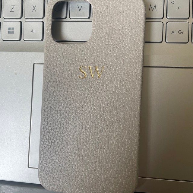 The Monogrammed Leather Phone Case - iPhone 13, 14 – Clayton & Crume