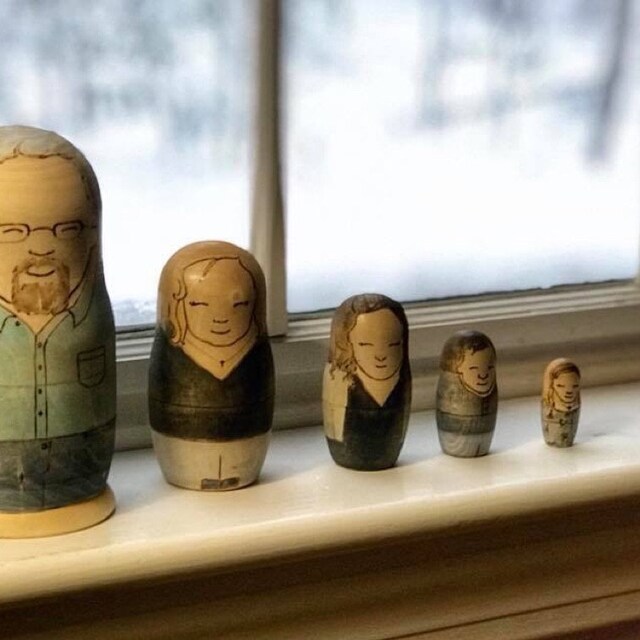 Custom Nesting Dolls In a Modern Style by