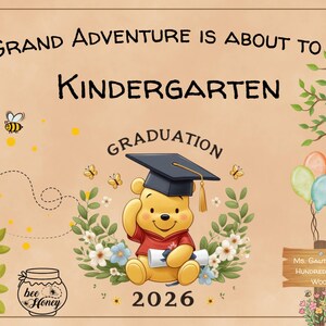 くまのプーさん 卒業式 2026。オリジナル画像！高解像度画像6枚セット