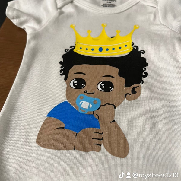 Black Baby Prince SVG | SVG Cut File & PNG | African American Baby Boy ...