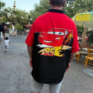 Lightning Mcqueen Mechanic Woven Hawaiian Shirt, Rust-eze Cars