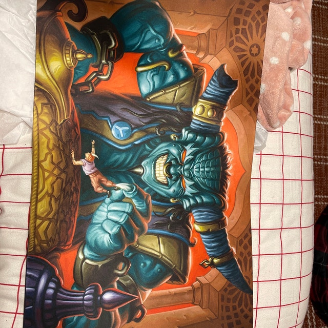 プレイマット　Juzam Djinn　サイン&ナンバリング入り　500枚限定 Juzam Djinn Play Mat MTG Playmat SIGNED Mark Tedin OFFICIAL