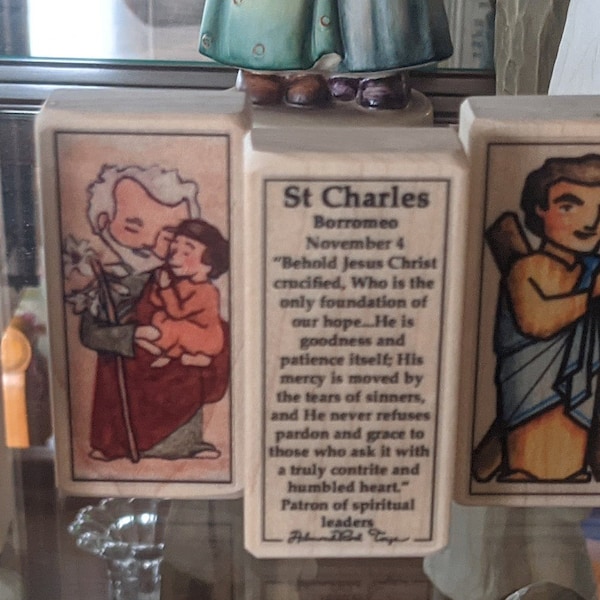 St Martha Patron Saint Block With Gift Bag // Patron of Housewives ...