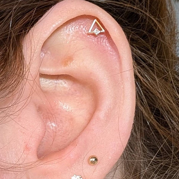 Easy to Use Titanium Piercing Jewelry Insertion Pin, Flat Back Earring ...