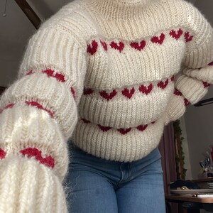 HEART SWEATER - Knitting Pattern - Norwegian Vintage HEART SWEATER - Knitting Pattern - Norwegian Vintage