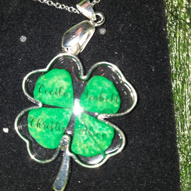 Lot De 60 Pendentifs Trèfle à Quatre Feuilles En Métal Vert - Porte-bonheur DIY Pour Bijoux, Porte-clés - 10