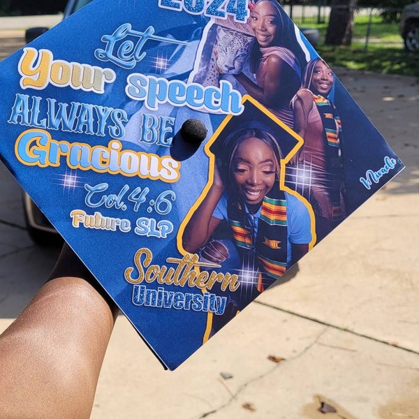 Custom Senior Graduation Cap Topper, High School Grad Cap Topper ...